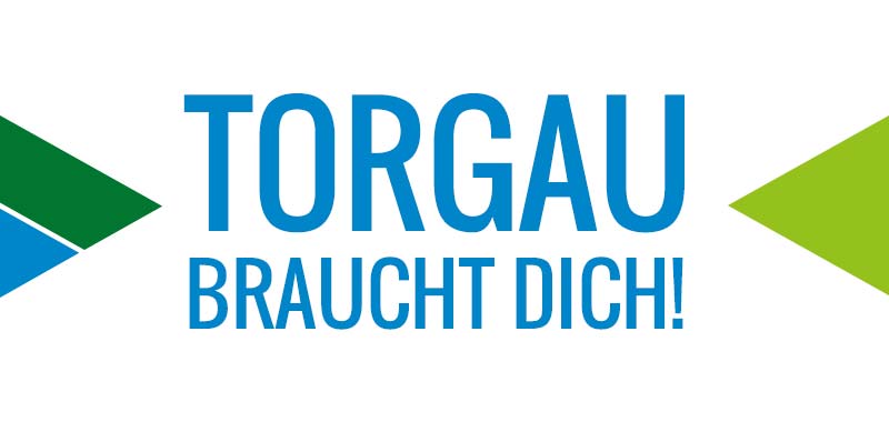 Grafik mit Schriftzug Torgau braucht dich